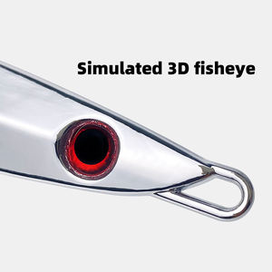 Gabarit de maquereau brillant en métal argenté-Leurre de pêche à la turlutte en eau salée (20g/30g/40g/60g/80g/100g/120g) - Product Image 4