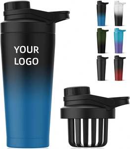 Wholesale Custom Logo Gradient Shaker <b>Bottle</b> Protein Mixer Cup with <b>Blender</b> Ball Leak-Proof Gym Sports Water <b>Bottle</b> - Product Image 1