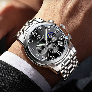 2025 탑 브랜드 럭셔리 시계 패션 캐주얼 석영 스포츠 손목시계 전체 스틸 방수 남성 시계 Relogio Masculino 시계 - Product Image 5
