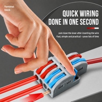 Connecteurs de câblage à enfoncement FUSHDE série PCT-63 IP66 250V 32A, bornier en nylon/PC avec 2 entrées 4/6/8 sorties et 3 entrées 6/9 sorties à levier