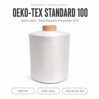 Fil à tricoter et à tisser sur mesure pour sous-vêtements, DTY 50d/72f, 100% polyester, motif brut SD, haute ténacité, certifié OEKO-TEX100, pour la couture