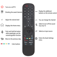 Control remoto por voz de repuesto para LG Smart TV, MR21GA para LG TV reemplazo remoto con función de voz y puntero