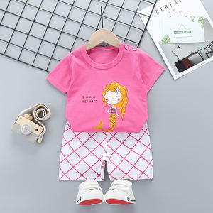 Pijamas Casuales de Dibujos Animados 100% Algodón para el Hogar, Conjunto de Dos Piezas de Manga Corta para Niños, Ropa de Bebé al por Mayor - Product Image 2