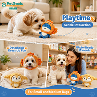 Jouet en peluche couineur pour chien, avec capuche amovible et effet froissé, deux styles, idéal pour les photos, pour petits chiens, MOQ 100