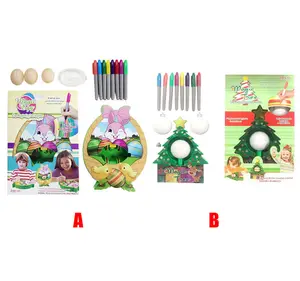 Oeuf Kit de Teinture Coloration Mourir Décorateur D'art Machine Panier Noël BRICOLAGE Artisanat avec 8 Marqueurs 3 Oeuf/boule - Product Image 1