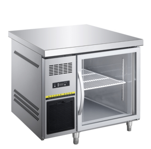 Nuelead NE-903 Glass Door Commercial Kitchen Stainless Steel Air-Cooled Undercounter <b>Outdoor</b> Refrigerator 180L 0~10 Single - Product Image 1