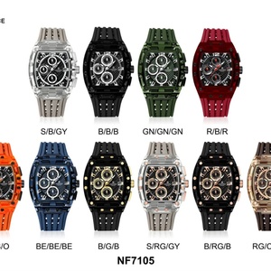 NAVIFORCE Men Watch Sport Top Brand Chronograph Date Original Wristwatch Silicone Strap Quartz Male <b>Clock</b> 7105 - Product Image 3