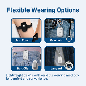 Ev12 di động cá nhân hệ thống báo động, người cao tuổi 4 gam SOS cuộc gọi rơi phát hiện Mặt dây chuyền, người đàn ông xuống báo động GPS Tracker Với vành đai Clip - Product Image 6