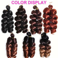Prix de gros Cheveux à tresser ondulés courts en spirale de 12 pouces 75g, couleur ombrée, pour femme noire, style boucles italiennes