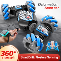 Voiture télécommandée 2,4 GHz RC Drift Stunt avec rotation 360°, contrôle par geste lumineux via application, portée 100m+, jouet pour enfants intérieur/extérieur, fonction de suivi à distance