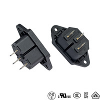 Prise d'entrée mâle à 3 broches IEC320 C16 15A 250V pour équipement de laboratoire
