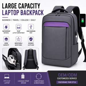 Large Capacity Laptop <b>Backpack</b> Waterproof Business Travel College <b>Backpack</b> 15.6 Inch <b>Computer</b> <b>Backpack</b> with USB Charging Port - Product Image 1