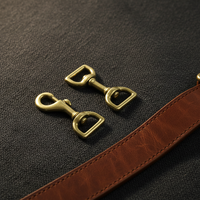 Mousqueton pivotant en laiton massif, fermoir mousqueton robuste en laiton pour collier d'animal, sangle de sac, quincaillerie de bricolage en cuir