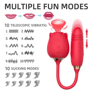 Consolador eléctrico con forma de flor rosa para mujer, succionador Personal de clítoris y lengua, con forma de huevo - Product Image 2
