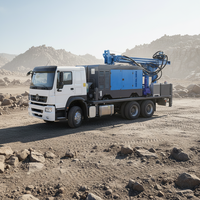 Foreuse hydraulique montée sur camion pour puits d'eau, moteur diesel, machine de forage rotative de 800 m de profondeur avec pompe à engrenages