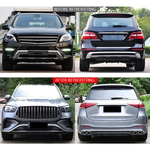 Kit de carrosserie non destructif pour Mercedes-Benz Classe M 53, mise à niveau et modification de la voiture ML W166 2012-2015 en nouveau GLE167, pare-chocs avant et arrière - Product Image 2