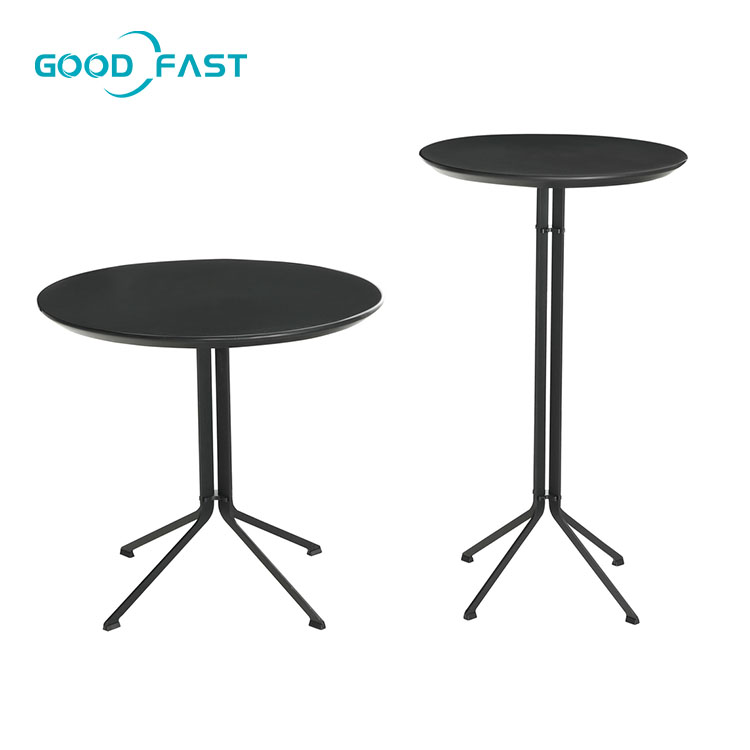 Оптовая продажа, современный стол для гостиницы, металлическая основа для покраски, горячая Распродажа, круглый стол для ресторана с черной краской из АБС-пластика