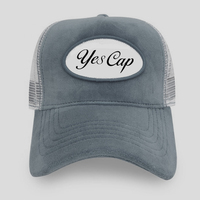 Casquette de camionneur en velours rose à 5 panneaux avec logo emblématique brodé sur mesure pour femmes et hommes