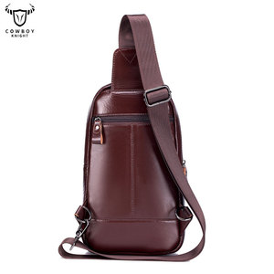 Bolso de Hombre de Gran Capacidad COWBOY <span class=keywords><strong>KNIGHT</strong></span>, Bolso Cruzado de Cuero Genuino para Hombre, Bolso de Mano Plano de Piel de Vaca de Primera Capa - Product Image 5