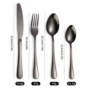 Vente flash Ensemble de couverts en acier inoxydable de style occidental, ensemble de couverts de cuisine durable, 16 pièces, couteau, fourchette, cuillère - Product Image 4