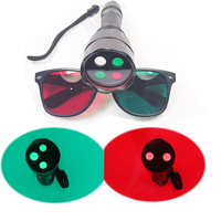 Prueba de Optometría para Ambliopía con 4 Puntos y Gafas Rojas y Verdes