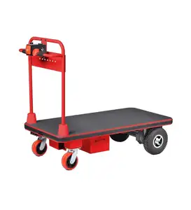 Four Wheels Power Battery Hnad Platform Cart 400kg Electric Platform Trolley with handle