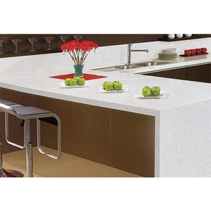 Tấm Đá Nhân Tạo Màu Trắng Thạch Anh Giá Bảng Top Countertop Với Hạt Nhỏ - Product Image 1