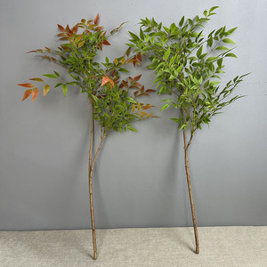 Bouquet de plantes décoratives Nandina pour la décoration de bureau, de jardin et de la maison, imitation fleurs artificielles, plantes artificielles - Product Image 4