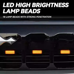 Nueva llegada Rejilla LED Luz ambiental Emblema delantero Luz Centro Rejilla Marcador Luz para BYD Leopard 8 Accesorios - Product Image 3