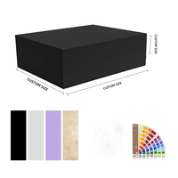 Carton recyclable avec logo personnalisé grande boîte pliable à aimant rigide boîtes d'emballage faites à la main pliable noir à fermeture magnétique