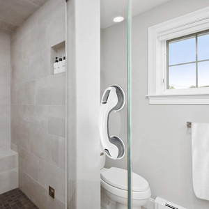 0728 Poignée de douche à ventouse robuste, barre de maintien portable pour baignoire, aide de sécurité sans barre pour salle de bain - Product Image 1