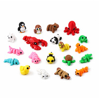 Jouet promotionnel imprimé en 3D, modèle d'animal miniature multicolore avec articulations mobiles, mini-jouet décoratif