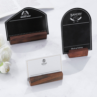 Support de prix en bois massif pour boulangerie, présentoir de menu, porte-étiquettes en bois, panneau de prix vertical pour boulangerie, présentoir publicitaire