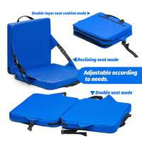 Coussin de siège pliable d'extérieur personnalisé, coussin de soutien souple pour chaise portable, événements sportifs, stade, coussin de siège pliable