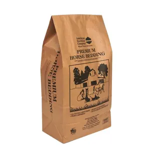 अनुकूलित 25kg 50kg multiwall ब्राउन क्राफ्ट पेपर बैग खाद्य पैक मकई का आटा के लिए मकई स्टार्च आलू स्टार्च