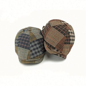 Wholesale Vintage 6 Panels Unisex Newsboy <b>Caps</b> Polyester/Cotton Custom Gatsby <b>Flat</b> <b>Cap</b> - Product Image 1