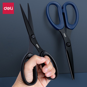 Deli Black Scissors 175Mm Straight Blade For <b>Paper</b> Cutting Office Home Crafting Use - Product Image 1