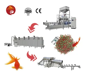 Automatic High Capacity Fish Pellet Making Machine Floating Fish Feed Processing Production Line