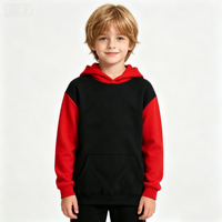 Supplier Hoodie Anak Bahan Fleece Katun Custom Logo Grosir untuk Seragam Sekolah