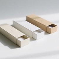 Tiroir biodégradable personnalisé 2mm boîtes de papier kraft rigide cosmétique forme carrée bâtons d'encens de luxe boîtes d'emballage de parfum