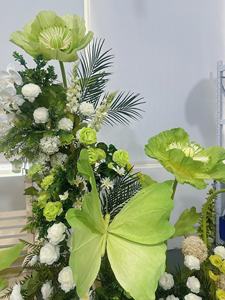 Décoration de mariage vert fête décoration mur fond géant vertical papier fleur papier art papillon - Product Image 6