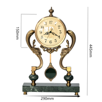 Horloge de table numérique rétro européenne Design antique américain silencieux pour chambre à coucher salon accessoires créatifs de décoration de la maison
