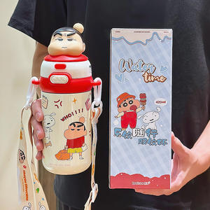 ขวดน้ำเก็บอุณหภูมิสำหรับเด็กมิกกี้เม้าส์ ทำจากสแตนเลส 316 พร้อมหลอดดูดและสายสะพายไหล่ สำหรับใช้ที่โรงเรียนและกิจกรรมกลางแจ้ง - Product Image 5