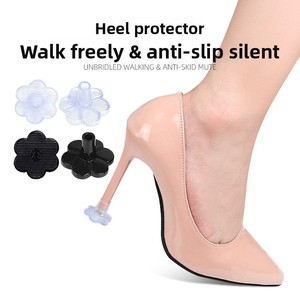 Couvre-talons en forme de fleur, talon aiguille, antidérapant, résistant à l'usure, silencieux, protecteur, pour femmes, pour la danse latine, talons hauts - Product Image 4