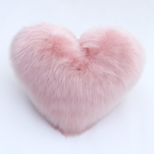 Alta calidad <span class=keywords><strong>amor</strong></span> corazón Pelo Largo esponjosa lana Imitación Piel tiro funda <span class=keywords><strong>de</strong></span> almohada funda <span class=keywords><strong>de</strong></span> cojín - Product Image 6
