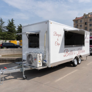 Cuisine mobile personnalisée, camions de restauration rapide, remorques entièrement équipées, café, glace, <span class=keywords><strong>hamburger</strong></span> - Product Image 1
