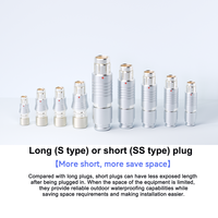 Compatible con Fischer Right Angle 90 °   Conector Push-Pull Impermeable IP68 WSO Elbow Plug DBPE Socket Serie 104F de 2-19 Pines