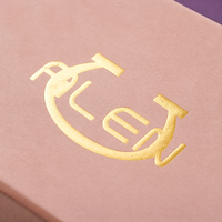 Boîte à tiroir carrée élégante en carton rose avec fermeture, personnalisable avec logo, pour rangement de bijoux (bagues, boucles d'oreilles, colliers)