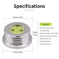 Stabilisateur de poids pour disque vinyle en métal 50Hz avec niveau à bulle et détection de vitesse, pince pour tourne-disque LP