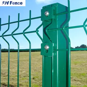 3D curved triangle fence welded wire mesh with great standard bending safety barrier for school playground road garden fence